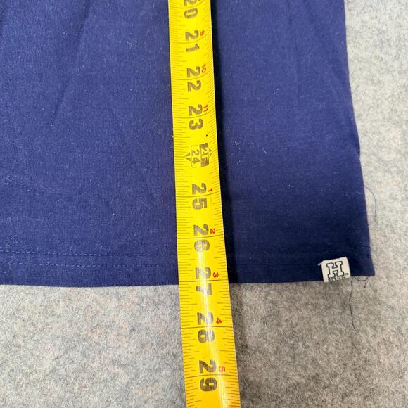 Vintage Harvard T-Shirt Navy Blue Logo Crew Neck Short Sleeve Womens Large - Picture 12 of 12